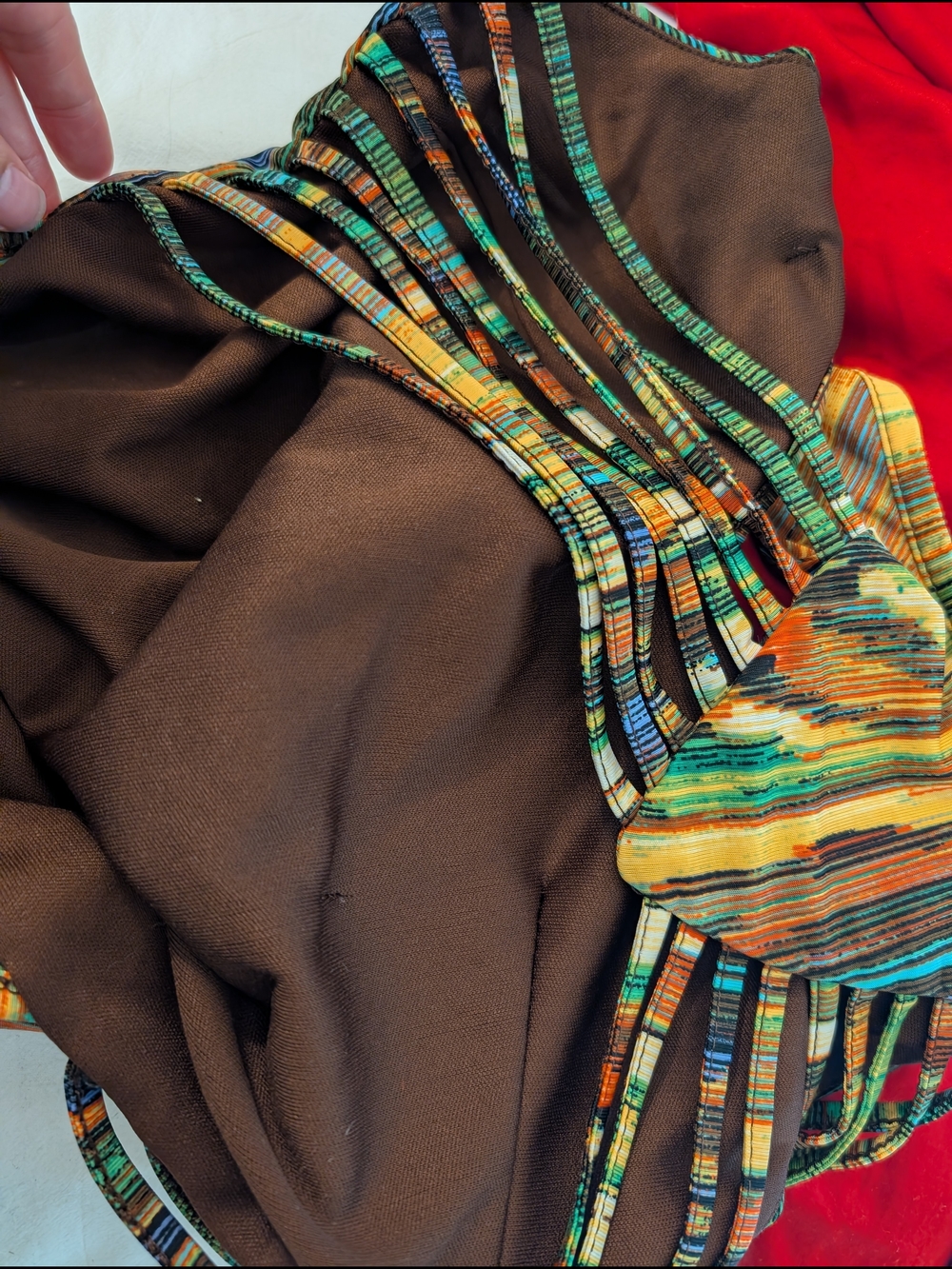 Multi-Color Patterned Cutout Maxi Dress - Picture 13 of 13